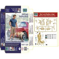 ฟิกเกอร์โมเดล Figure Model 1/24 Master Box MB24049 Bart and Radley (dog). What he really thinks of your car