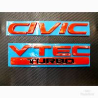 โลโก้ civic + vtecturbo สีแดง