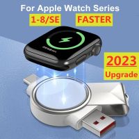 ◇♞๑ Portable 2 in 1 Magnetic Wireless Charger for Apple Watch Series 8 7 6 5 4 3 2 1 SE USB USB-C Charging Station for iWatch 5 4