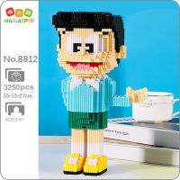 HCP 8812 Anime Doraemon Honekawa Suneo School Boy Model DIY Mini Magic Blocks Bricks Building Toy for Children 19cm tall no Box