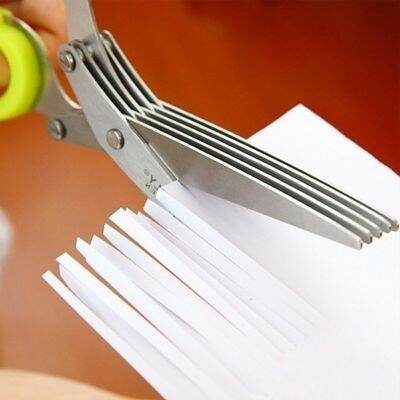 15cm Minced 5 Layers Basil Rosemary Kitchen Scissor Shredded Chopped Scallion Cutter Herb Laver Spices Cook Tool Cut 2021 Hot