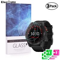 ✁◑ 3 Pack for Garmin fēnix 7 Smartwatch Tempered Glass Screen Protector 9H Hardness Scratch Resistant Anti-Shatter Guard