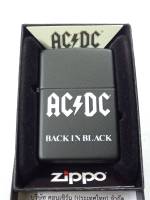 ZIPPO  49015  ACDC  BACK IN  BLACK   สีดำเมทาลิค  ลายแบบสกรีน   ของใหม่ไม่ผ่านการใช้งาน  มาพร้อมกล่องตรงรุ่น  รับประกันของแท้นำเข้าจากอเมริกา