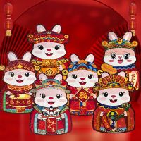 6PCS 2023 Year Of The Rabbit Spring Festival Personalized Red Packet Cartoon Chinese Zodiac Rabbit Red Envelope Lucky