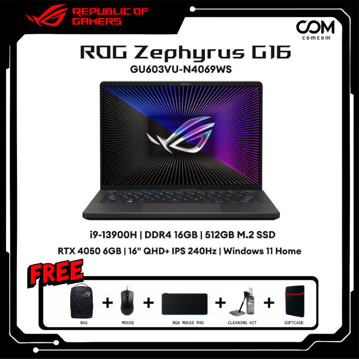 notebook-โน้ตบุ๊ค-asus-rog-zephyrus-g16-gu603vu-n4069ws-eclipse-gray-by-comcom