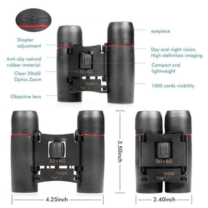 กล้องส่องทางไกล-binoculars-30x60-ระยะการมองเห็น-ได้-ถึง-100-1000-เมตร