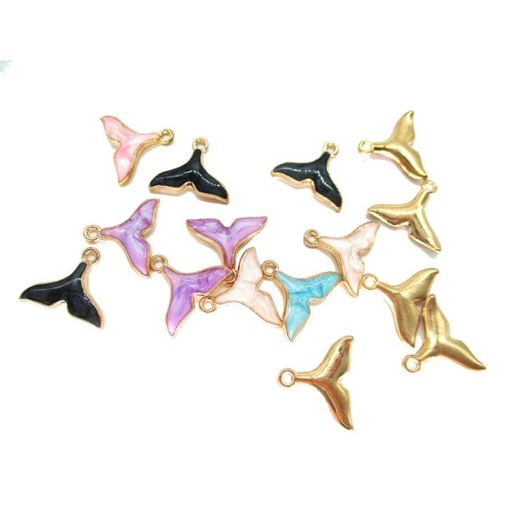 metal-enamel-mermaid-fish-tail-charms-handmade-diy-bracelet-pendants-alloy-earring-jewelry-making-accessories-diy-accessories-and-others