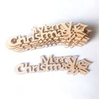 10 Buah Surat Selamat Natal Kayu DIY Kerajinan Kayu Dekorasi Natal Jahit Tangan untuk Rumah Natal Navidad Pesta Natal