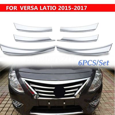 Car Front Mesh Grille Bumper Cover Trim for Nissan Versa Latio Almera 15-17