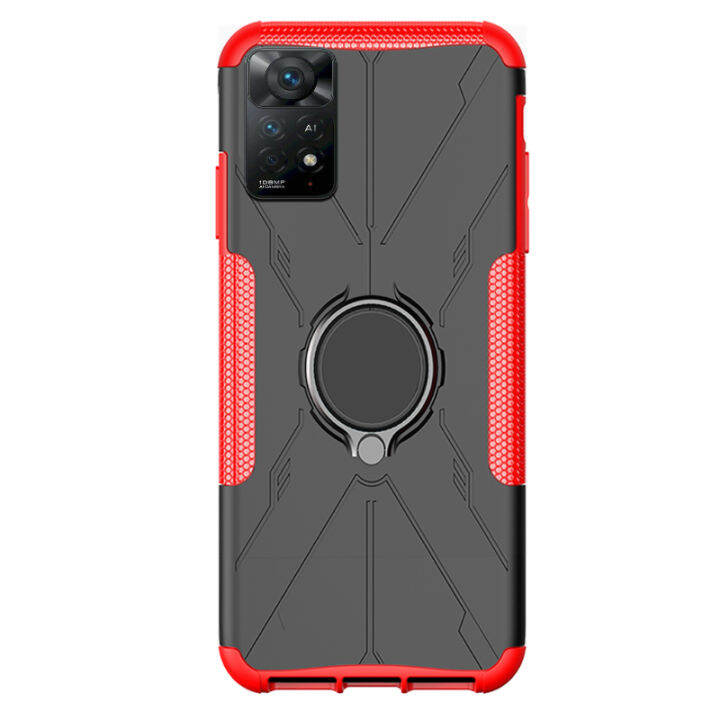 เคส-redmi-note-11-pro-case-กันกระแทก-ป้องกันการตกหล่น-แหวนโลหะยืนแข็ง-ฝาครอบเกราะเต็มหลัง