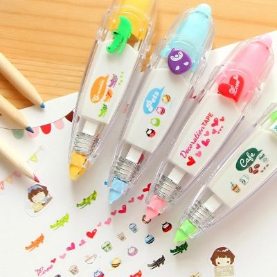 hot！【DT】✉  Cartoon Floral Sticker Tape Kids Stationery Notebook Diary Decoration Tapes Label Paper