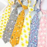 Lovely Cartoon Duck Dog Bear Elephant Boys Girls Kids Elastic Necktie Cotton Children Cute 6cm Print Animal Party Daily Bow Ties Boys Clothing