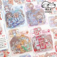 [LWF HOT]♀☍24ชิ้น Kawaii เครื่องเขียนสติกเกอร์การ์ตูนสาวกินอาหาร4ขยะวารสารไดอารี่วางแผนตกแต่งมือถือสติ๊กเกอร์สมุด