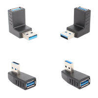 ฮับอะแดปเตอร์90องศาสำหรับส่งข้อมูลตัวผู้ไปทีเสียบยูเอสบีอะแดปเตอร์ USB 3.0ตัวเชื่อมต่อด้านซ้าย