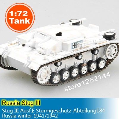 ประกอบถังรุ่น1:72 Scale STATIC TANK รุ่น Russian StuG III E sturmschutz Department 184 collectible TANK 36142