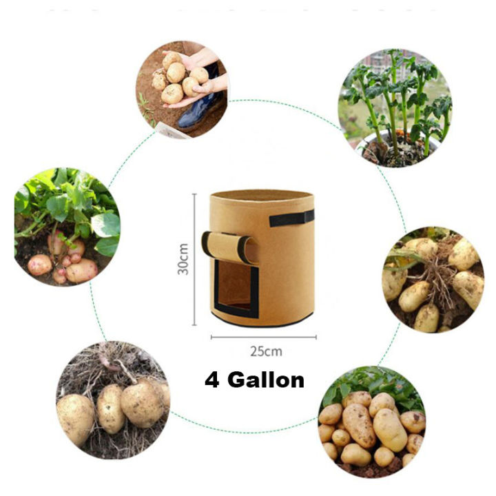 qkkqla-planter-grow-bag-4-gallon-gardening-vegetable-flower-fruit-potato-pot-growing-container-grenhouse-garden-diy-tools