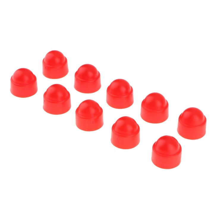 10pcs-red-plastic-dome-hex-bolt-nut-protection-caps-cover-m6-10-x-13mm