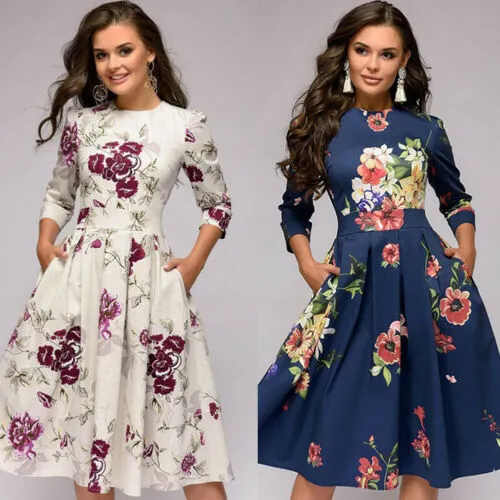 midi casual dress with sleeves