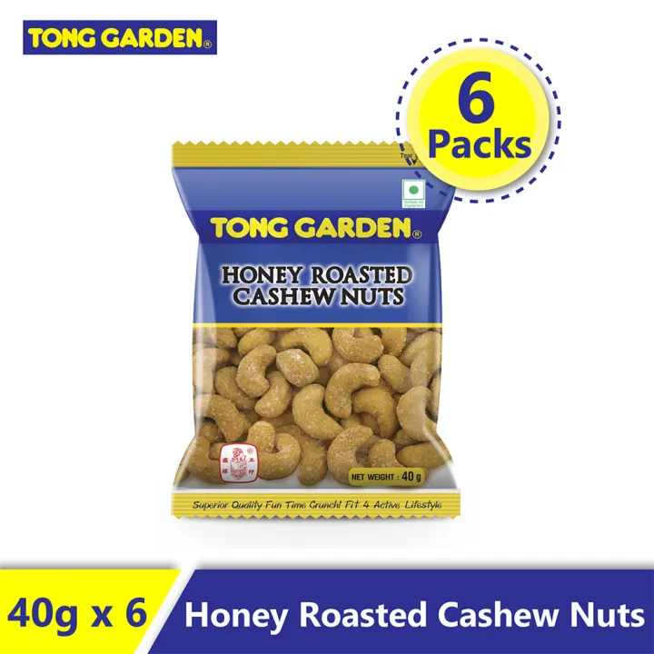 Tong Garden Honey Cashew Nuts 40g x 6 packets Lazada