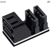 BAIKE 1ชิ้น7Pin SATA คู่ตัวเมียเป็น7Pin คู่อะแดปเตอร์ทำมุมตัวผู้อะแดปเตอร์ SATA สำหรับเดสก์ท็อป SSD HDD