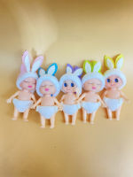 5PCS10PCS100PCSLOT New Easter Rabbit Bunnies Doll with Nappy Diapers Toy Baby Bunny Elf Mini Animal Doll Gift for Kids