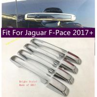 มือจับลูกบิดประตูรถด้านนอกมือจับฝาครอบตัดให้พอดีกับจากัวร์ F-Pace 2017-2022ด้านการตกแต่งอุปกรณ์เสริมภายนอก