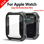 Kính + Ốp Cho Apple Watch 8 Phụ Kiện 45Mm Ốp Khung Bảo Vệ Màn Hình Cho I