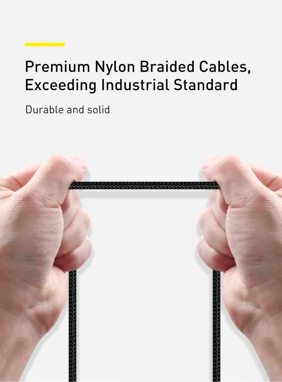Baseus câble type-c vers type-c tungstène gold series-3