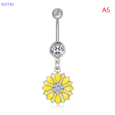 💖【Lowest price】SUTAI 1ชิ้นแหวนงูสะดือห้อยยาวเครื่องประดับผู้หญิงท้องเครื่องประดับร่างกายแหวนหน้าท้อง