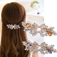 South Koreas new rhinestone pearl hair clips fashion exquisite flower hair accessories elegant ladies rhinestone hair clips