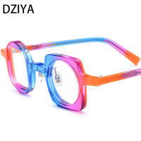 R สแควร์ที่มีสีสัน Acetate แว่นตากรอบผู้หญิงผู้ชายยี่ห้อแว่นตาแว่นตาชายคลาสสิกกําหนดกรอบแว่นตา60607