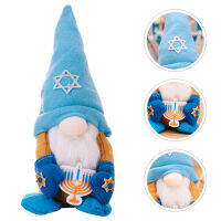 WINOMO เทศกาล Gnome น่ารัก Hanukkah Gnome Doll Holiday ยัดยัด Gnome Home Decoration