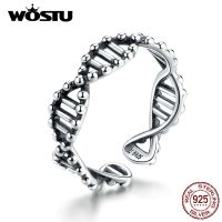 【❖New Hot❖】 TE4QDQ SPECIALTY STORE Wostu แหวนนิ้วแหวนปรับขนาดได้แบบเกลียววินเทจปรับ100% 925เงินสเตอร์ลิงสำหรับผู้หญิง Cqr643เครื่องประดับงานปาร์ตี้