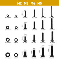 1225ชิ้น M2 M3 M4 M5ถั่วเครื่องซักผ้าสกรูชุด,โลหะผสมเหล็กคาร์บอน Hex ปุ่มหัวหมวกน็อต Assortment ชุดที่มี Hex Wrenches