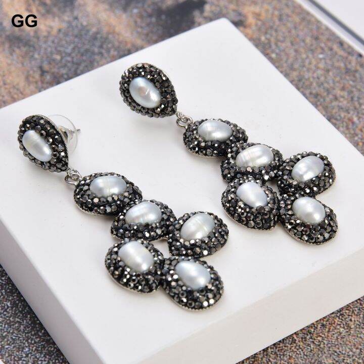 guaiguai-jewelry-white-coin-keshi-pearl-black-crystal-cz-pave-stud-earrings-for-women