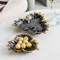 Phnom Penh Maple Leaf Plate Ceramic Jewelry Storage Serving Tray Cake Dessert Dish Organizer Living Room Decorative Tableware