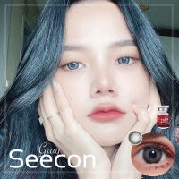 ?ขายดีที่1 มีค่าสายตา? Lovelylens Cat eye Seecon Brown Choco Gray  บิ๊กอาย สุดปัง คอนแทคเลนส์ รายเดือน มีอย แถมตลับฟรี