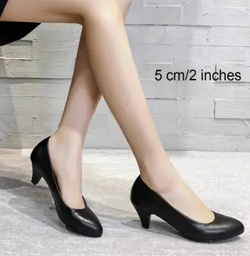 Buy Leather Pumps Comfortable Elegant Patent Leather Chunky Heel Block Heel  Cute White 2 inch Low Heel Dressy Shoes 1622170373F | BuyShoes.Shop
