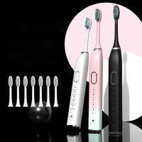 ZZOOI Ultrasonic Sonic Electric Toothbrush for Adults 5 Mode USB Charger Rechargeable Tooth Brushes 3/6/8 Replace Heads Travel Box Set