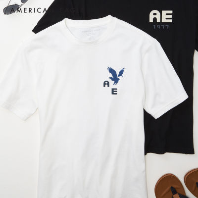 American Eagle Super Soft Logo Graphic T-Shirt เสื้อยืด ผู้ชาย กราฟฟิค (NMTS 017-2869-100)
