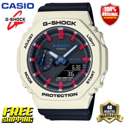 G-Shock GA2100 GMAS2100  ต้นฉบับ นาฬิกาข้อมือสตรีกีฬากันกระแทกกันน้ำ 100M พร้อมรับประกัน 4 ปี GMA-S2100WT-7A2 (คลังสินค้าพร้อม)