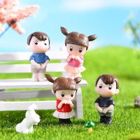 4pcs Miniature Lolita Couple Mini Figures Garden Ornament DIY Home Decoration Dollhouse Decorations