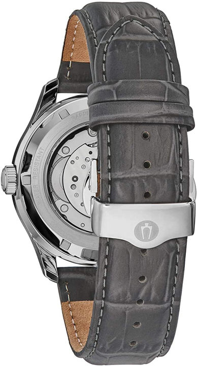 bulova-mens-classic-6-hand-power-reserve-leather-strap-watch-grey-grey-strap-classic