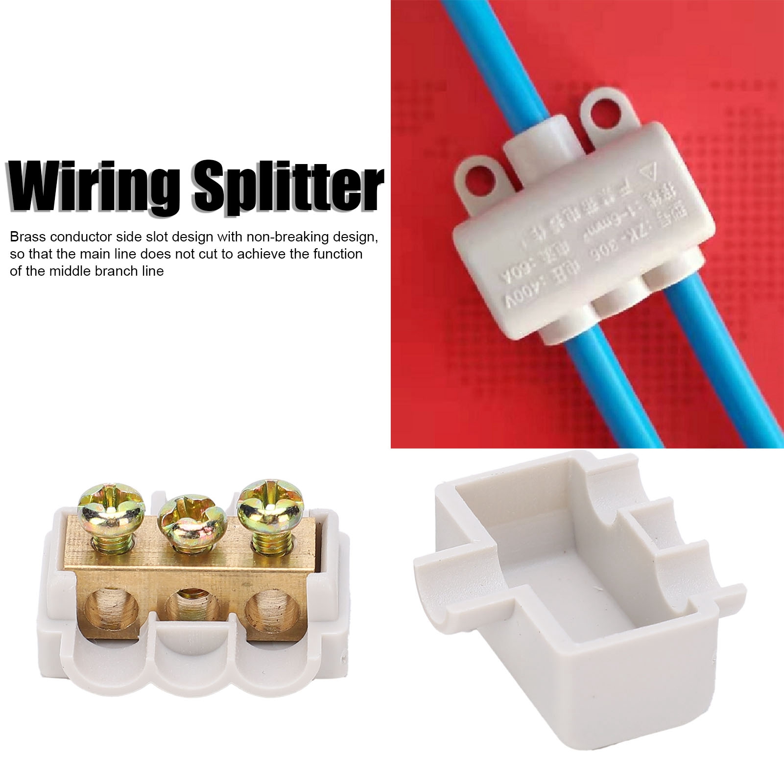 Electric Meter Wiring. ZK-1306 Switch Wiring 5Pcs Terminal Spliter Distribution Block Copper Junction Connector Box for Ceiling Light Wiring 