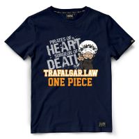 เสื้อยืดพรีเมี่ยมHH เสื้อยืดวันพีช One Piece LAW-1094-NV เสื้อยืดผ้าฝ้าย