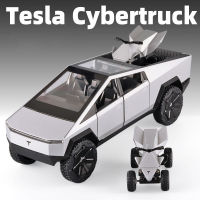 1:24เทสลา Cybertruck รถกระบะรถจำลอง D Iecast โลหะอัลลอยรุ่นรถยนต์แสงเสียงดึงกลับคอลเลกชันเด็กของเล่นของขวัญ A545