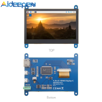 Aideepen 4.3นิ้วสำหรับ Raspberry Pi จอแสดงผล HDMI พร้อมความละเอียดหน้าจอสัมผัสแบบ Capacitive 800*480รองรับ Windows10/8/7 5-Point Touch Support สำหรับ Raspberry Pi 3B +/4B Single-Point Touch Control USB Touch