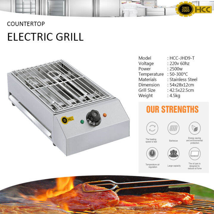 Commercial Electric Barbecue Grill Stainless Steel Smokeless Heavy Duty