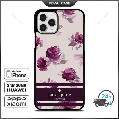 KateSpade 062 Flower Phone Case for iPhone 14 Pro Max / iPhone 13 Pro Max / iPhone 12 Pro Max / XS Max / Samsung Galaxy Note 10 Plus / S22 Ultra / S21 Plus Anti-fall Protective Case Cover