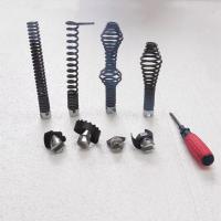 9 Pieces Drain Cutter Heads Set Steel Auger Adapters for Sewer Machine